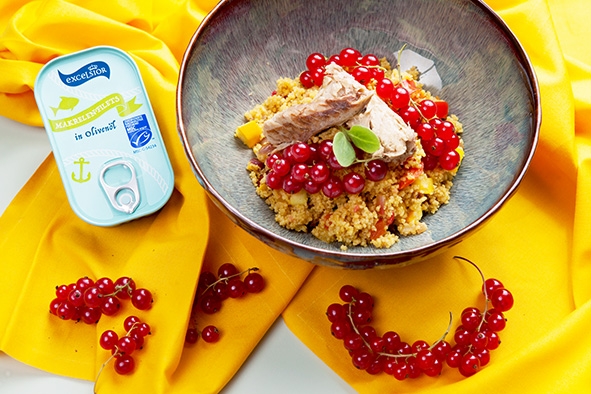 Sommerliches CousCous mit Makrelenfilets